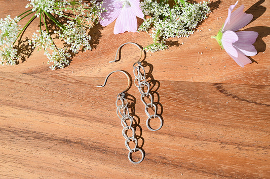 Aspen Chain Earrings in Silver