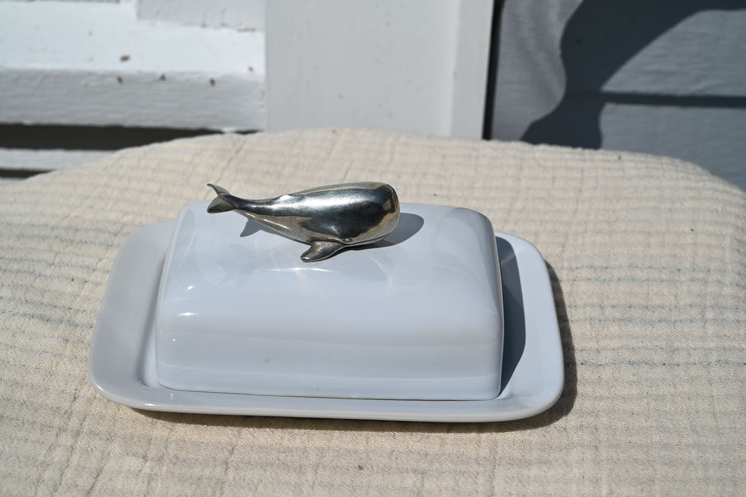 Butter Dish-Whale Stoneware